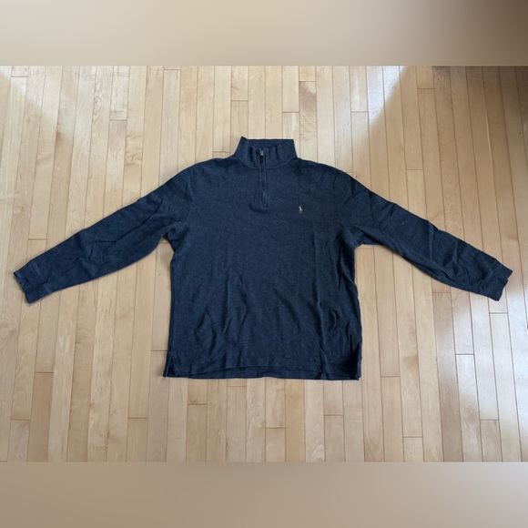 Men’s Polo Ralph Lauren Quarter Zip-Up Estate Rib Sweater Size: Large - Picture 1 of 3